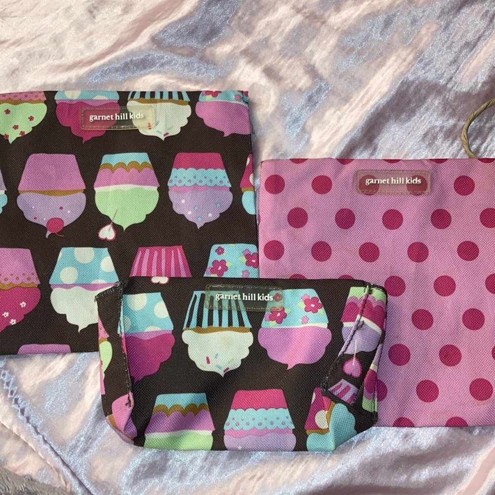 3 piece garnet hill kids reusable sandwich/snack bags